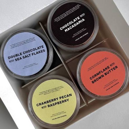 set of 4 bottled cookies