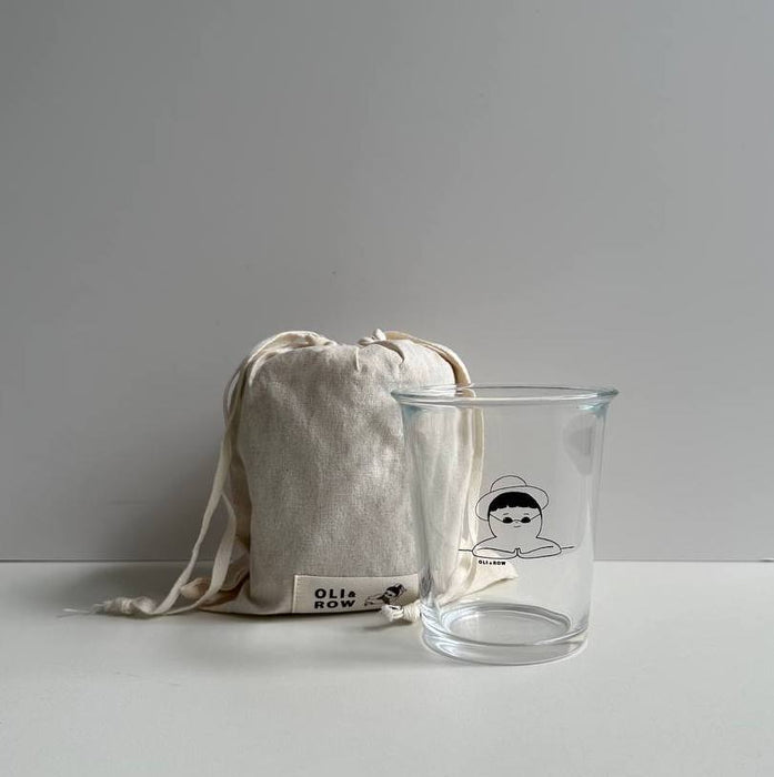 glass cup (with pouch)